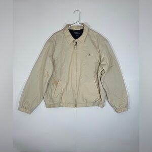 Vintage Polo Ralph Lauren Jacket Mens Size Large Full Zip Bomber Harrington 90s